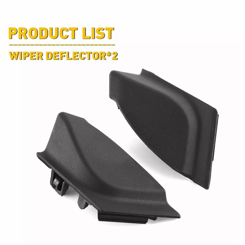 1 Set Front Windshield Side Spoiler Cover Cap Left &