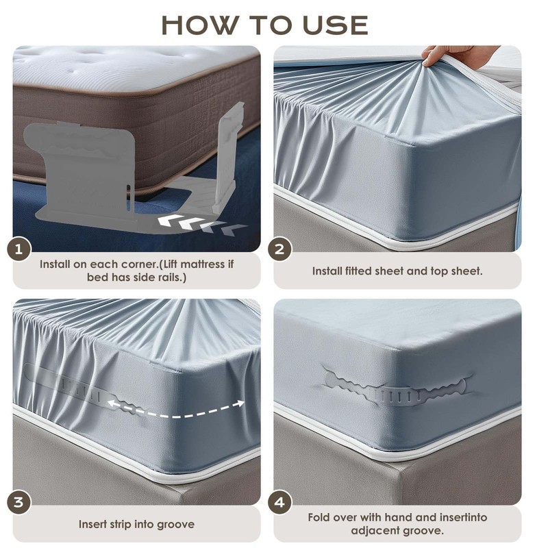 Bed Sheet Holder – Premium Lock Fitted Sheet Holder, Heavy-Duty