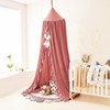 Mengersi Bed Canopy for Girls,Ruffled Canopy Bed Curtains Canopy for