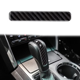 nuoozy Carbon Fiber Gear Shift Knob Cover Trim Compatible with Ford Explorer 2011 2012 2013 2014 2015 2016 2017 2018 2019 Interior Accessories Black