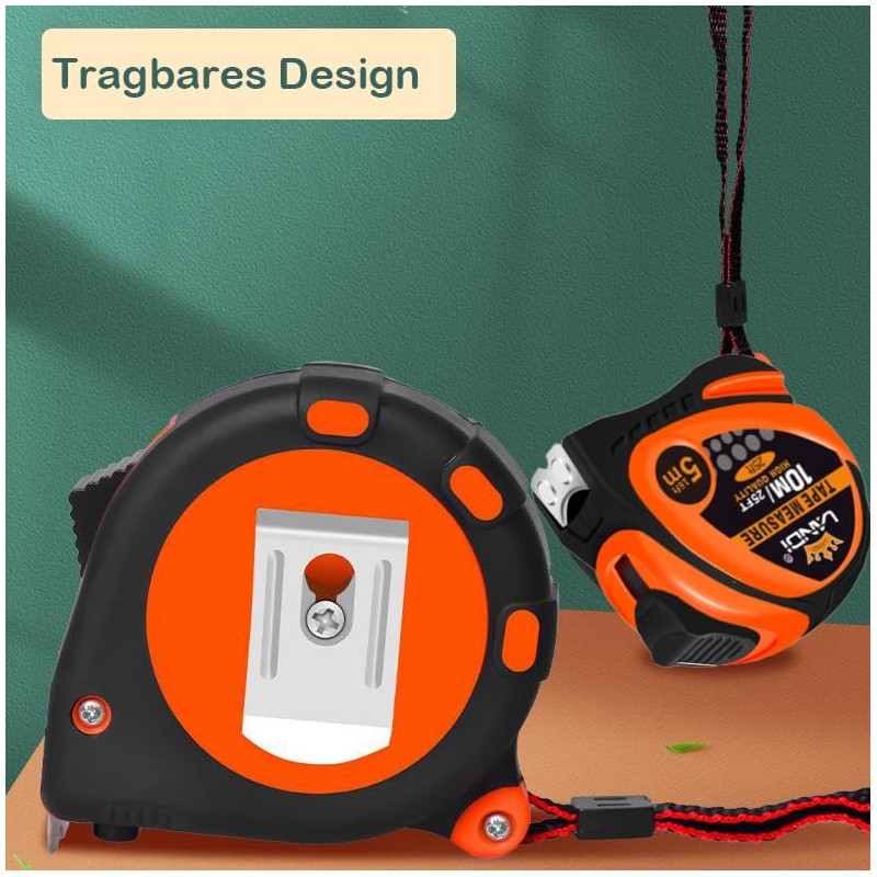 10 Meter Tape Retractable Measuring Tape Flexible with Lock Button