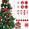 Hysagtek 70 Piece Set Christmas Tree Baubles, Plastic Christmas Tree