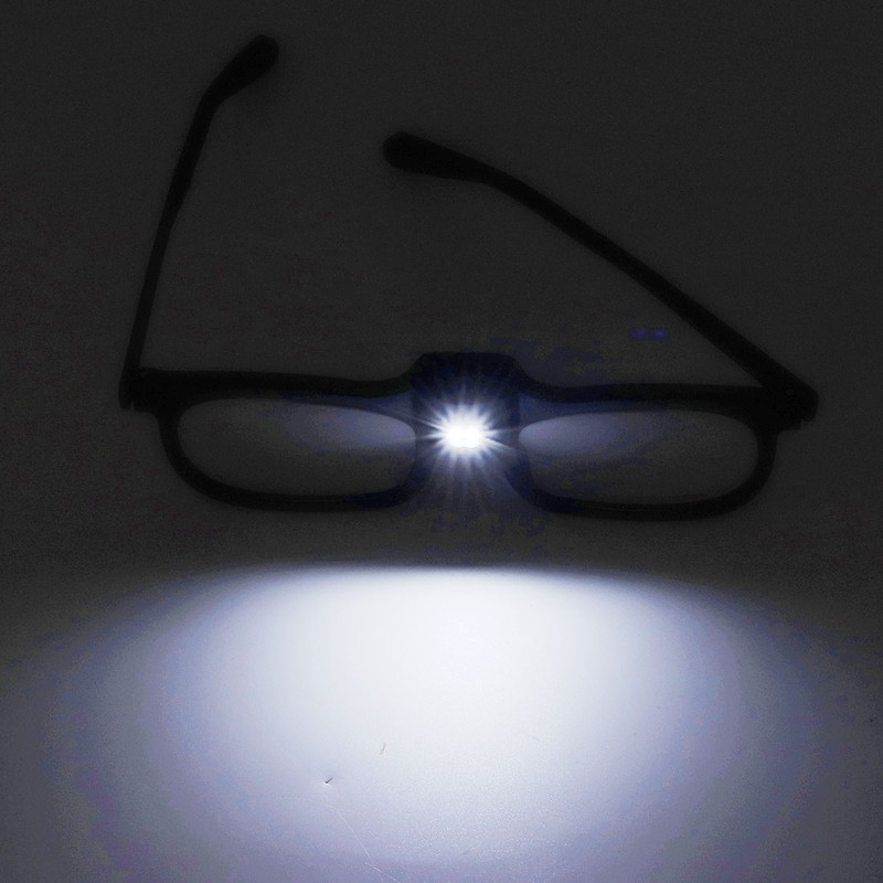 Hands Free Magnifying Glasses 250D 2 LED Ergonomic Design Acrylic