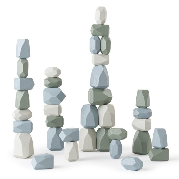 Comfy Cubs Stacking Rocks 36 Pieces, 36 Months+, Educational Toddler