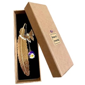Metal Feather Bookmark,Christmas Stocking Stuffers Teacher Gifts for Women