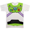 Buzz Lightyear Space Ranger Costume T-Shirt (X-Large, White, Buzz)