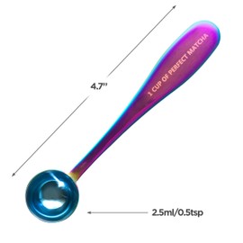 Matcha Measuring Spoon | One Cup of Perfect Matcha | Stainless Steel Scoop (Iridescent) | 1/2 teaspoon - 1g Serving