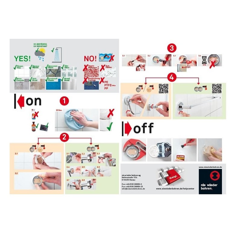 Never Drill Again Nie Wieder Bohren HM207 Hoom Hand Towel
