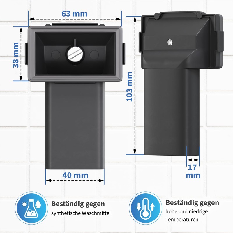 AQUADE Overflow Sink with Rectangular Overflow Hole 63 x 38