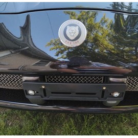 2 Front License Plate Tag Holder Mounting Adapter Bumper Kit Bracket for Jaguar (All Models) Quantity Discount (9.45$ to 5.60$)(Each with 6 Screws + 2 Built in Nuts)– Premium Car Set Accessories (2)