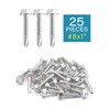 IMScrews 25pcs #8 x 1" Stainless Hex Washer Head Self