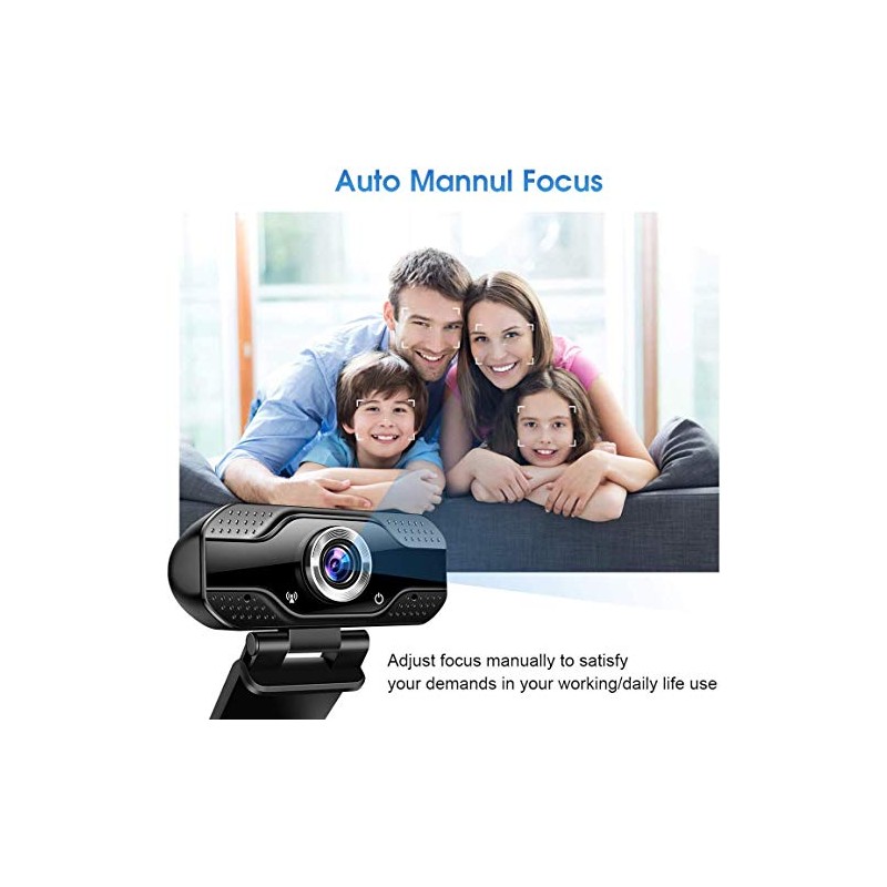 1080P Webcam Full HD Streaming Web Cámara con Micrófono Computadora