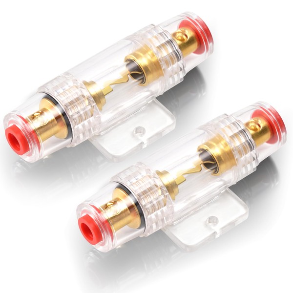 4-8 Gauge AWG in-line Fuse Holder with 60A AGU Fuses