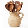 Ceramic Utensil Holder & Crock Farmhouse Rustic Light Clay with