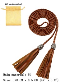 FAIRYGATE Women's Fashion Belt Style Braided Dress Casual Thin Belt for Women Dress A14, Da1419