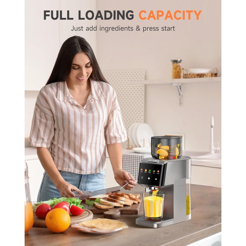 VCK Cold Press Juicer - Large 5.12" Feed Chute, Easy
