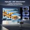 [Auto Focus/4K Support] Projector with WiFi 6 and Native 1080P,
