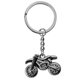 DonJordi Motorcycle Motocross Metal Keyring – The Gift for All Bikers and Motorcyclists – Pendant as Moto Cross Machine, silver
