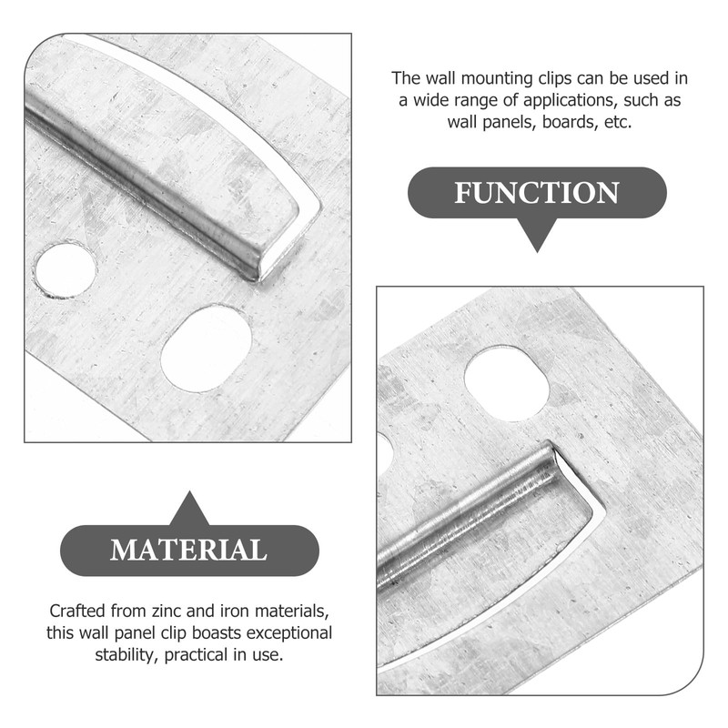 GLEAVI 100Pcs Galvanized Wall Panel Clips Buckles for Wainscoting Panel
