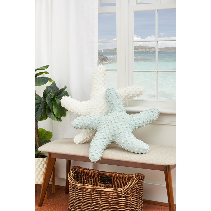 C&F Home White Starfish Coastal Shaped 25" Decor Decoration Accent