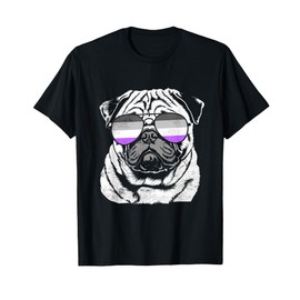 Pug Asexual Sunglasses Pride Month T-Shirt