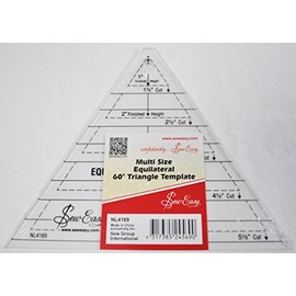 Sew Easy Multi Size Equilateral 60 Degree Triangle Quilt Template NL4169