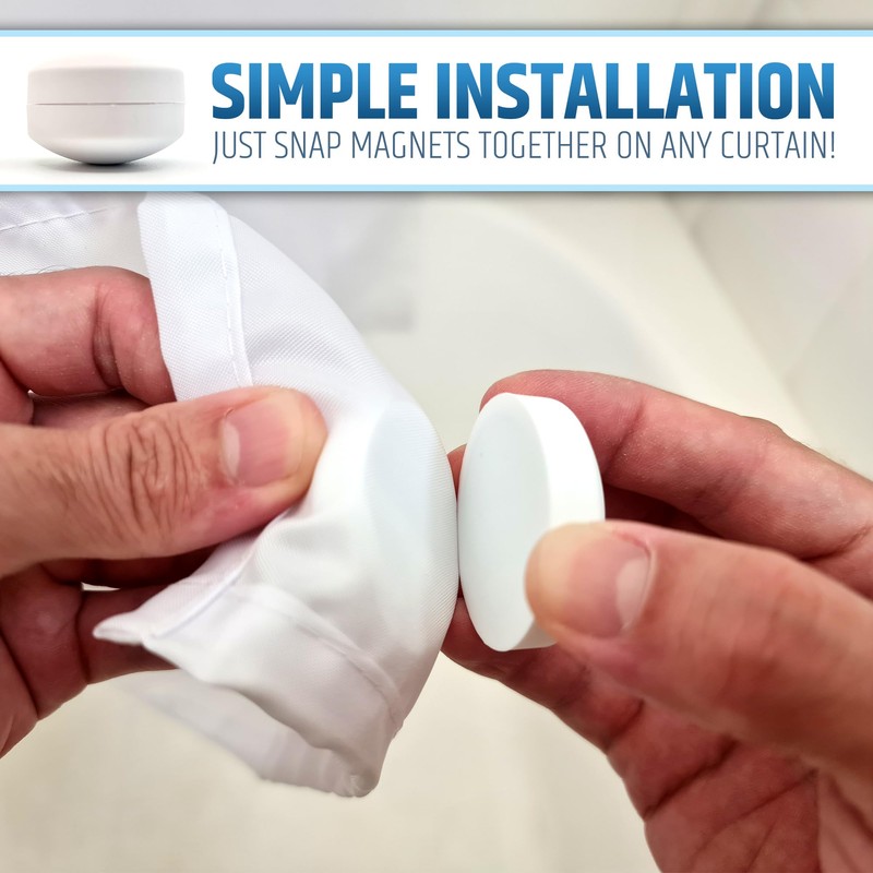 Powerful Anti-Billowing Magnetic Shower Curtain Weights for Splash-Free Bath Experience