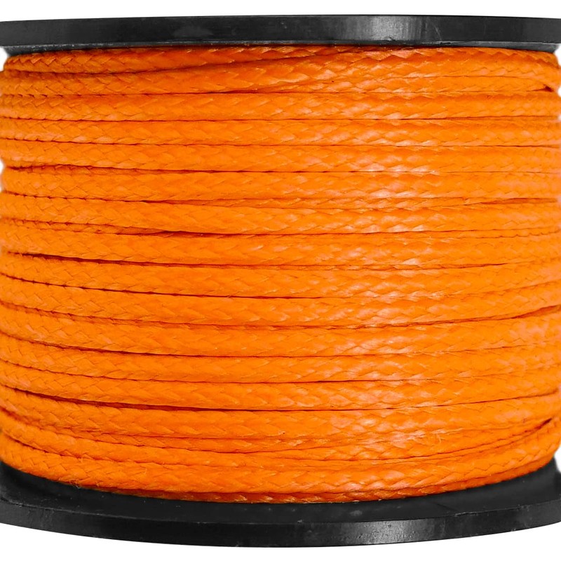 emma kites Orange 2mm UHMWPE Braided Cord Spliceable Utility Cord