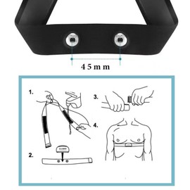 Soft Strap Replacement Chest Strap Adjustable for Cardio Sensor, Bluetooth Ant+ Cardio Belt, Compatible with Garmin, Wahoo, Polar, Bryton, Made of High-Quality Nylon and Spandex with Sensors, Distance