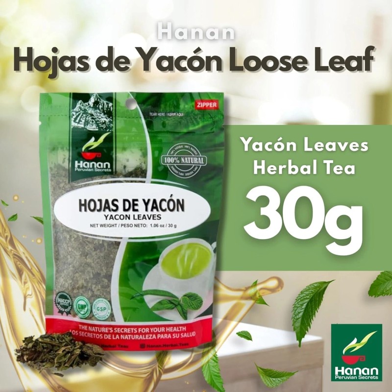 Hanan Yacon Leaves 1.1oz (30g) Loose Leaf Herbal Tea from