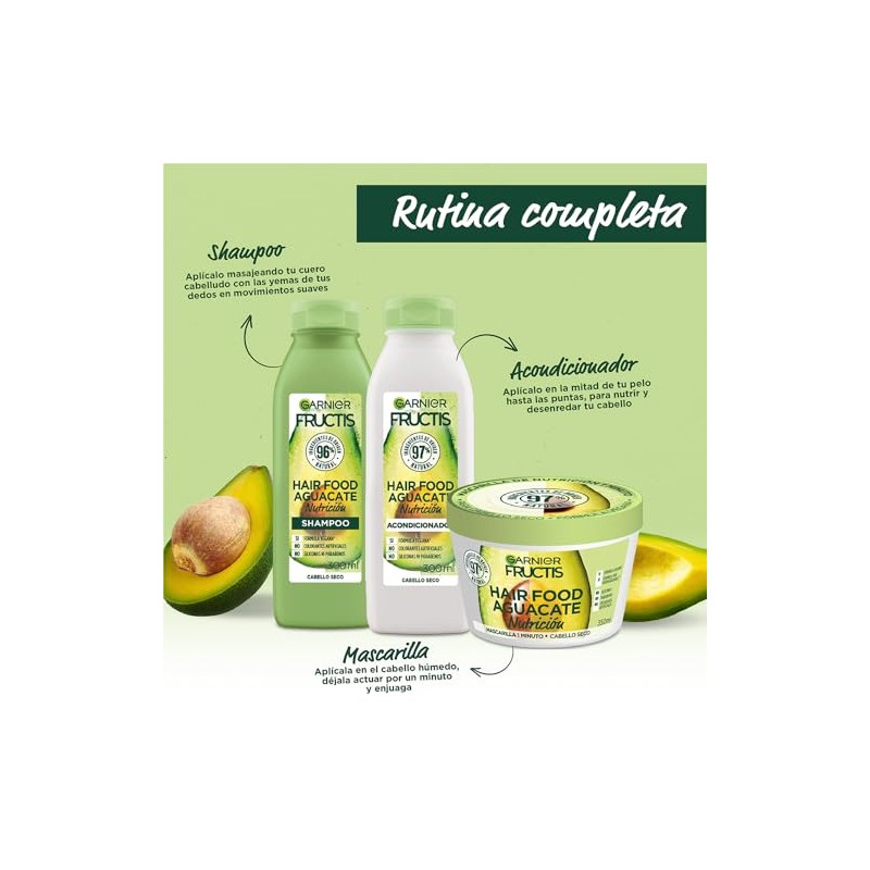Fructis - Champú Garnier Hair Food Aguacate 300 ml
