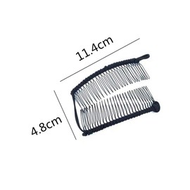 Stretchable Banana Comb Vintage Banana Hair Clip Stretch Double Comb Clip for Women Ladies Girls Hair Styling Black
