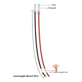 DIYhz Momentary Push Button Switch, 1A 250V AC SPST Mini Pushbutton Switches with Wire Normal Closed(NC) Black Cap - 10pcs