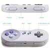 KIWITATA 2 Pack 2.4GHz Wireless Controller for Original SNES Console,