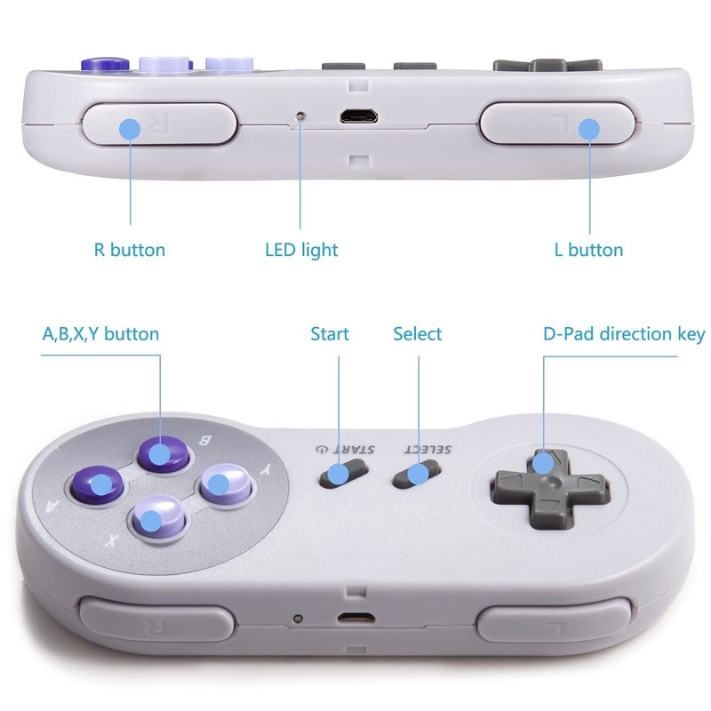 KIWITATA 2 Pack 2.4GHz Wireless Controller for Original SNES Console,