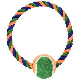 Bow Wow Ring Rope with Tennis Ball