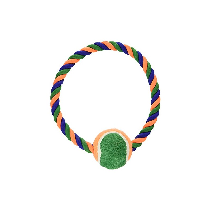 Bow Wow Ring Rope with Tennis Ball