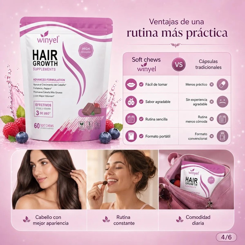 Belleza Diaria Vitnas Para Cabello Fórmula Avanzada Biotina