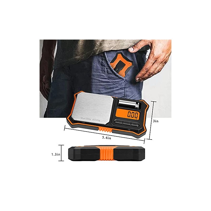 Fuzion Digital Pocket Scale, 200G X 0.01G Jewelry Gram Scale,