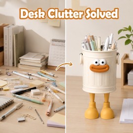 Cartoon Pen Holder for Desk Organization - ABS Stationery Storage Cup for Home, Study, Office & Gifts