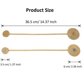 HedongHexi 2 Pack Magnetic Curtain Tiebacks Elegant Curtain Holders for Drapes Outdoor Window Treatment Holdbacks(Gold,2P)