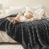 Wajade Fluffy Flannel Blanket Faux Fur Bed Throw Super Soft