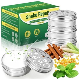 4 Pack Peppermint Oil Snake Repellent, Natural Snake Repellent for Outdoor Yard Garden House | Long-Lasting Protection | Safe for Dogs and Children
