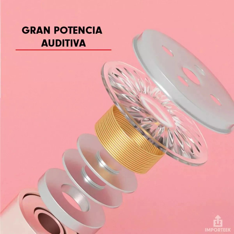 Importeek Audifonos Diadema Gamer Inalambrico Bluetooth Microfono Led