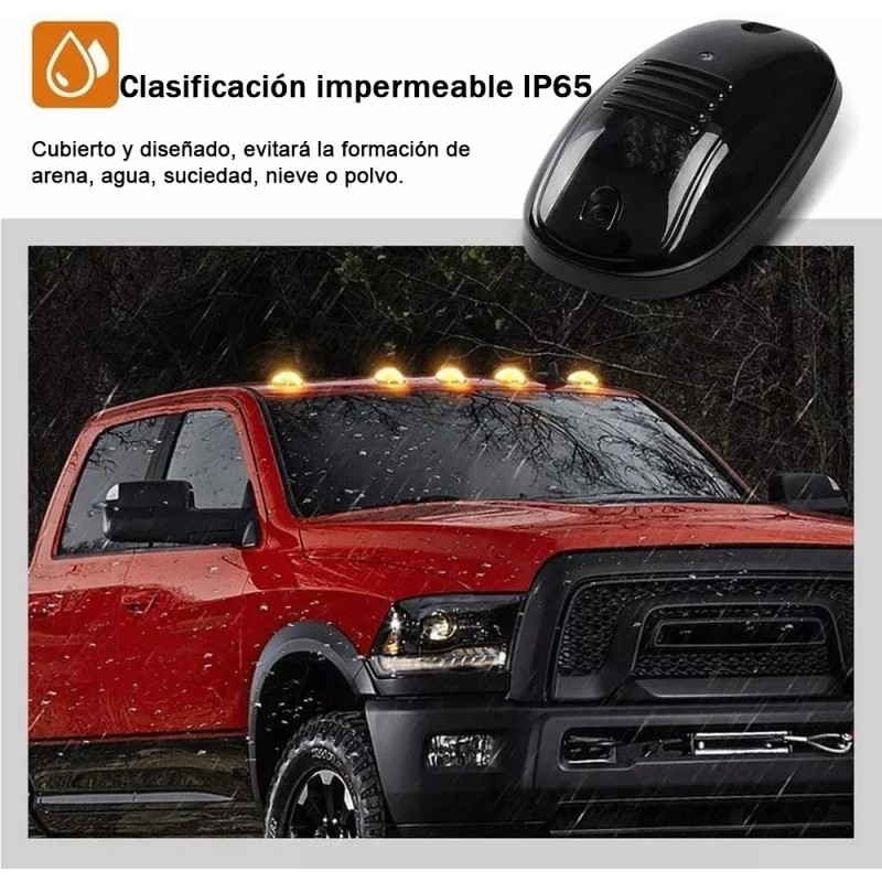PUNKZZ Camión 5 Luces De Circulación Para Techo De Coche