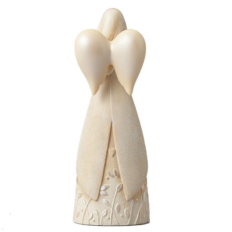 Foundations Love Mini Angel Stone Resin Figurine, 4.53”