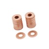 REPAIROCK 40pcs 6mm Inner Dia Copper Washers Flat Sealing Gaskets