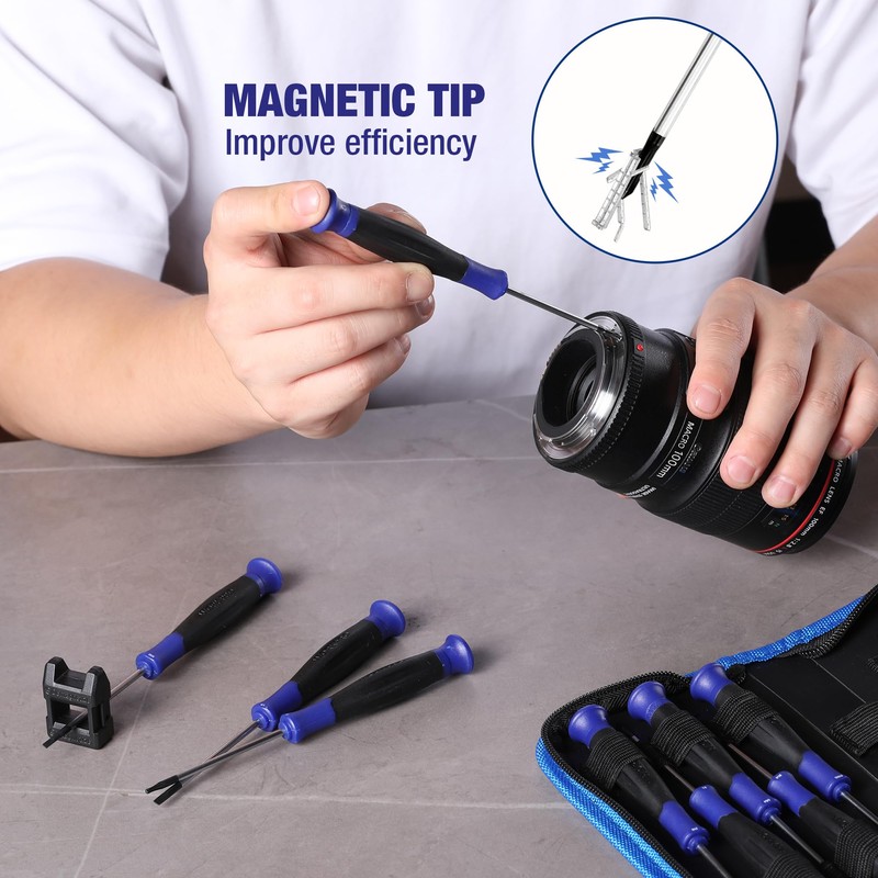 WORKPRO 10-Piece Precision Screwdriver Set with Pouch, Magnetic Small Screwdrivers