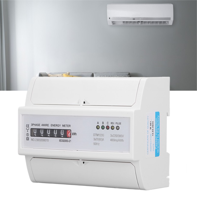 Digital Electric Energy Meter 7P 3 Phase Energy Meter DIN
