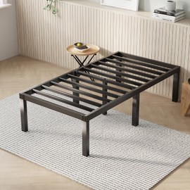 Novilla Twin Bed Frame, 14 Inch Metal Platform Bed Frame Twin Size with Storage Space Under Bed, Heavy Duty Steel Slat Support, Easy Assembly, No Box Spring Needed